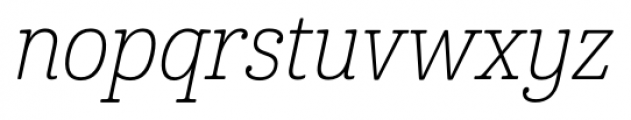 Cabrito Cond Thin Italic Font LOWERCASE