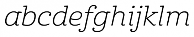 Cabrito Ext Light Italic Font LOWERCASE