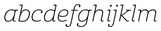 Cabrito Ext Thin Italic Font LOWERCASE