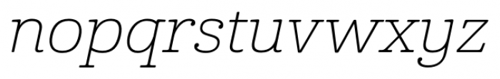 Cabrito Ext Thin Italic Font LOWERCASE