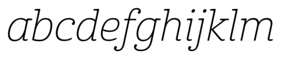Cabrito Norm Thin Italic Font LOWERCASE