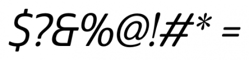 Cabrito Sans Cond Medium Italic Font OTHER CHARS