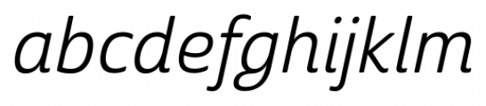 Cabrito Sans Norm Regular Italic Font LOWERCASE