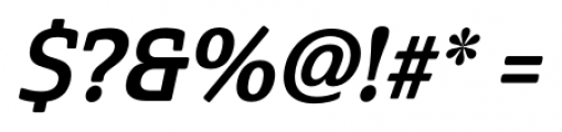 Cabrito Semi Condensed Bold Italic Font OTHER CHARS