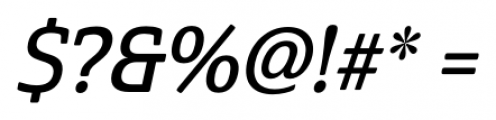 Cabrito Semi Condensed Demi Italic Font OTHER CHARS