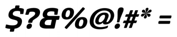 Cabrito Semi Condensed ExBold Italic Font OTHER CHARS