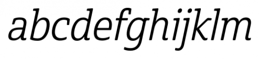 Cabrito Semi Condensed Italic Font LOWERCASE