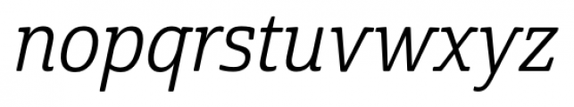 Cabrito Semi Condensed Italic Font LOWERCASE