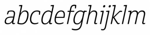 Cabrito Semi Condensed Light Italic Font LOWERCASE