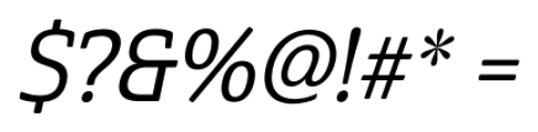 Cabrito Semi Condensed Medium Italic Font OTHER CHARS