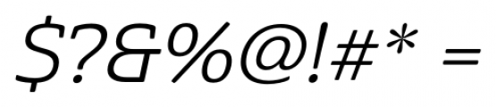 Cabrito Semi Extended Italic Font OTHER CHARS