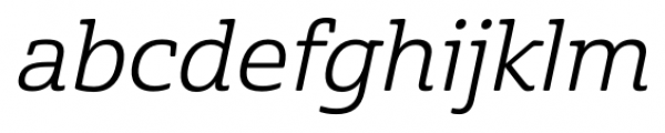 Cabrito Semi Extended Italic Font LOWERCASE