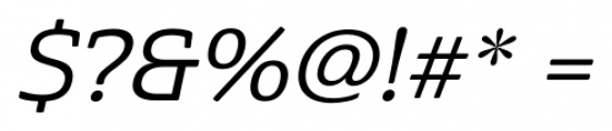 Cabrito Semi Extended Medium Italic Font OTHER CHARS