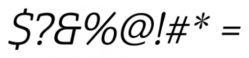 Cabrito Semi Italic Font OTHER CHARS