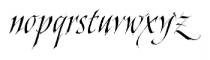 Cal Cursive Modern Regular Font LOWERCASE