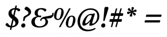 Cala Medium Italic Font OTHER CHARS