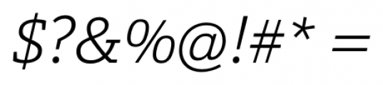Calanda Extra Light Italic Font OTHER CHARS