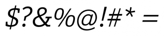 Calanda Light Italic Font OTHER CHARS