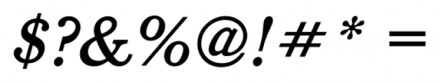 Calgary Medium Italic Font OTHER CHARS
