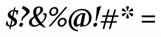 Calluna Semibold Italic Font OTHER CHARS