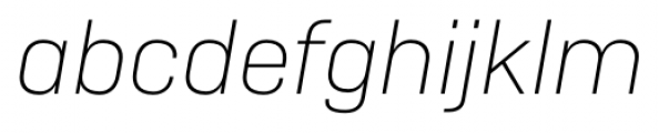 Camber Ultra Light Italic Font LOWERCASE