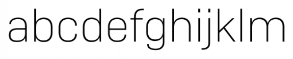 Camber Ultra Light Font LOWERCASE