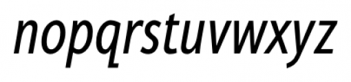 Cambridge Condensed Italic Font LOWERCASE