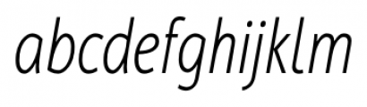 Cambridge Light Condensed Italic Font LOWERCASE