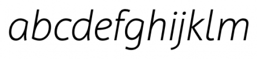 Cambridge Light Italic Font LOWERCASE