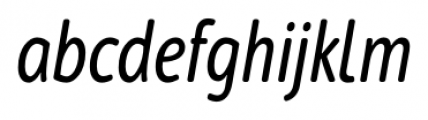 Cambridge Round Condensed Italic Font LOWERCASE