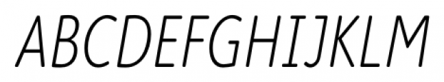 Cambridge Round Light Condensed Italic Font UPPERCASE