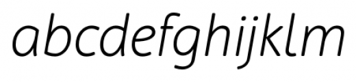 Cambridge Round Light Italic Font LOWERCASE