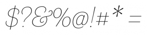 Camila Thin Italic Font OTHER CHARS