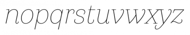 Camila Thin Italic Font LOWERCASE