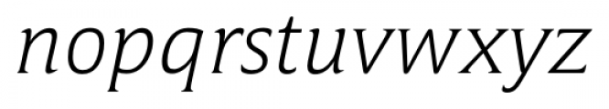 Campan ExtraLight Italic Font LOWERCASE