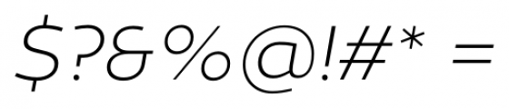 Canaro ExtraLight Italic Font OTHER CHARS