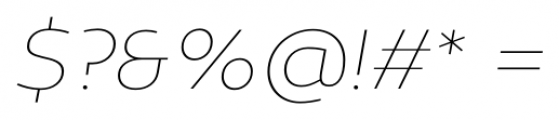 Canaro Thin Italic Font OTHER CHARS