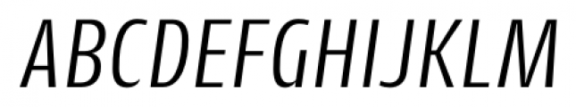 Cantiga Condensed Light Italic Font UPPERCASE