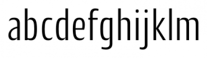 Cantiga Condensed Light Font LOWERCASE