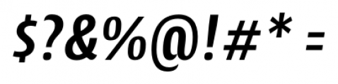 Cantiga Condensed SemiBold Italic Font OTHER CHARS