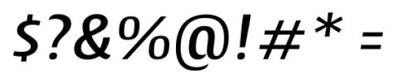 Cantiga Medium Italic Font OTHER CHARS