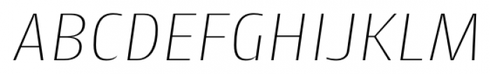 Cantiga UltraLight Italic Font UPPERCASE