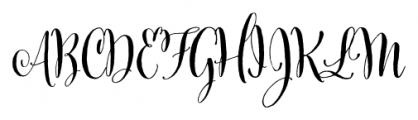 Cantoni Basic Bold Font UPPERCASE