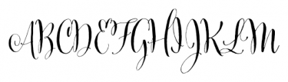 Cantoni Basic Font UPPERCASE