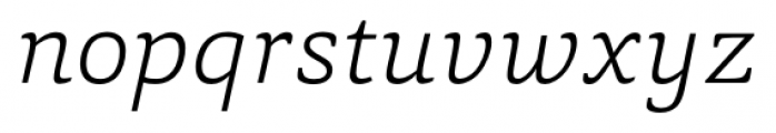 Capita ExtraLight Italic Font LOWERCASE