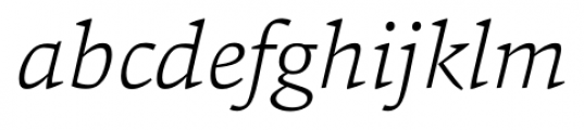 Carat ExtraLight Italic Font LOWERCASE