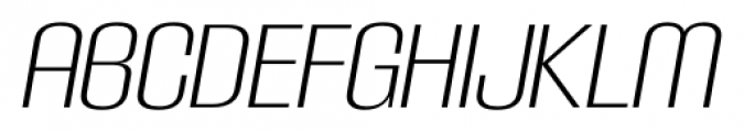 Carbon Light Italic Font LOWERCASE
