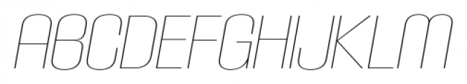 Carbon Ultralight Italic Font LOWERCASE