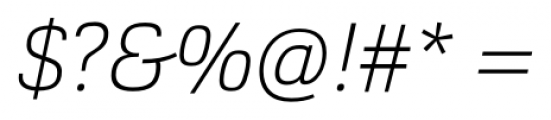 Cargan Thin Italic Font OTHER CHARS