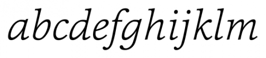 Cassia ExtraLight Italic Font LOWERCASE